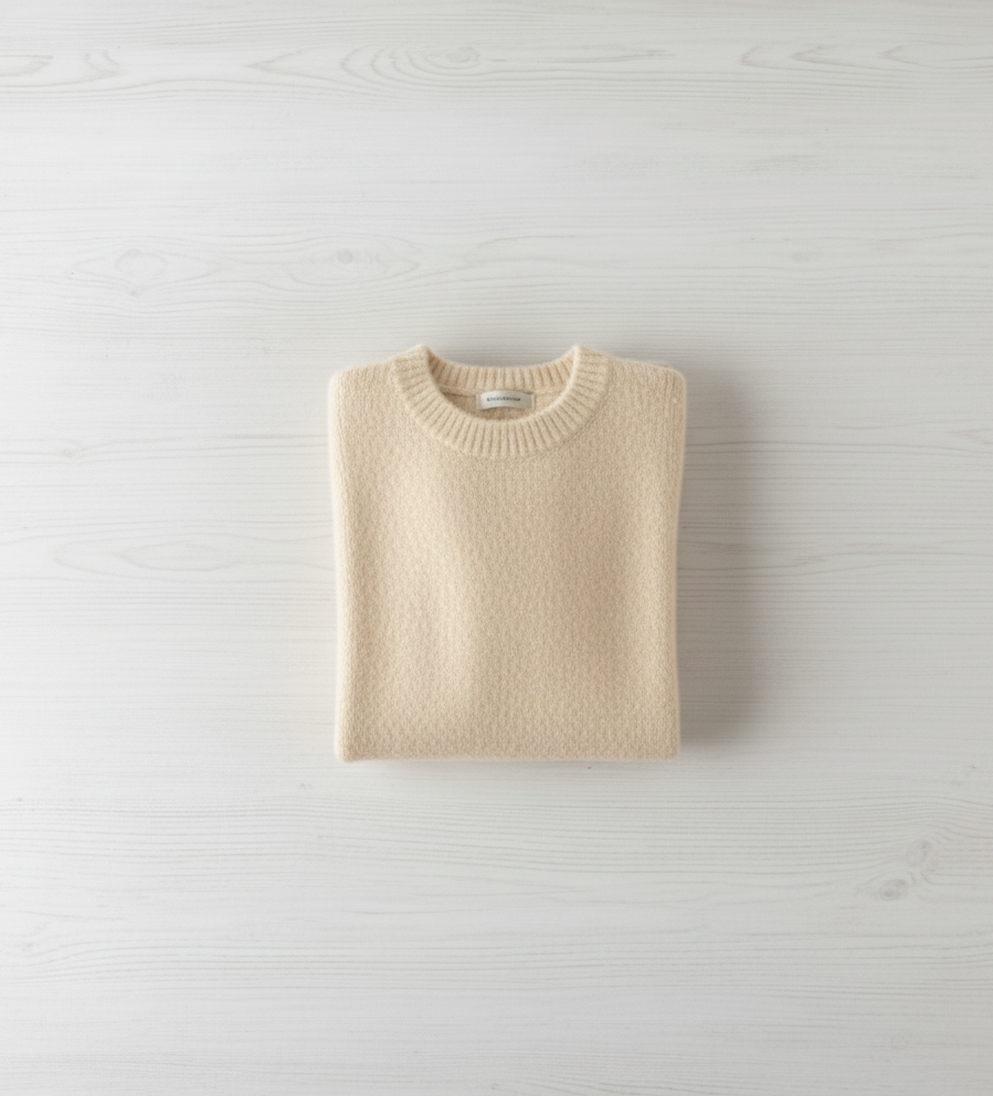 Maglia in micropaillettes con filato misto alpaca