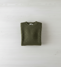 Maglia in micropaillettes con filato misto alpaca