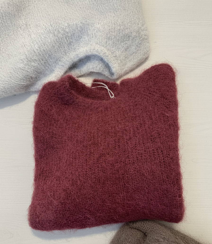 Maglia mohair leggera e morbida