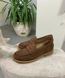 Cocoa suede Gioia loafers