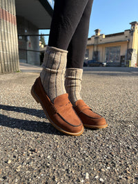 Cocoa suede Gioia loafers