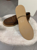 Cocoa suede Gioia loafers