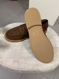 Cocoa suede Gioia loafers