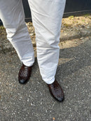 Men's Exton braided brown leather loafers