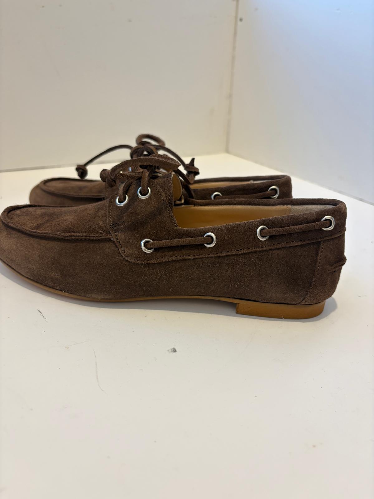 N6 Milano deck moccasins in dark brown suede