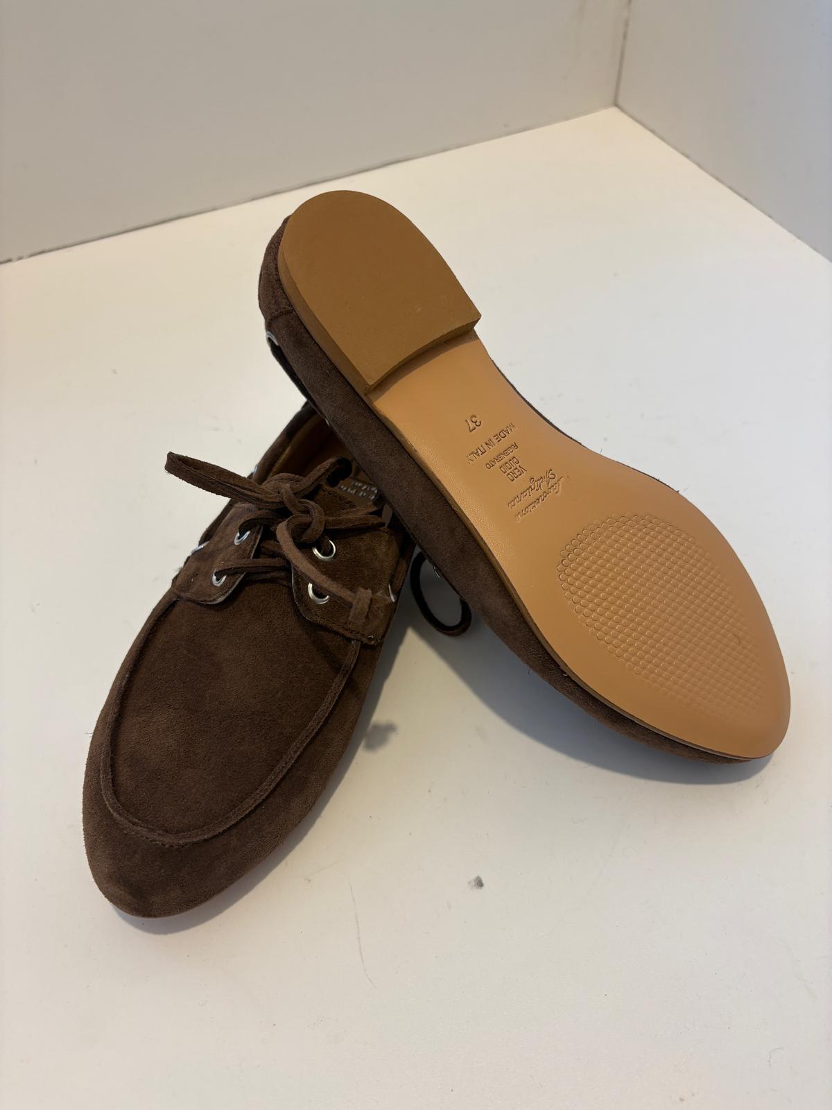 N6 Milano deck moccasins in dark brown suede
