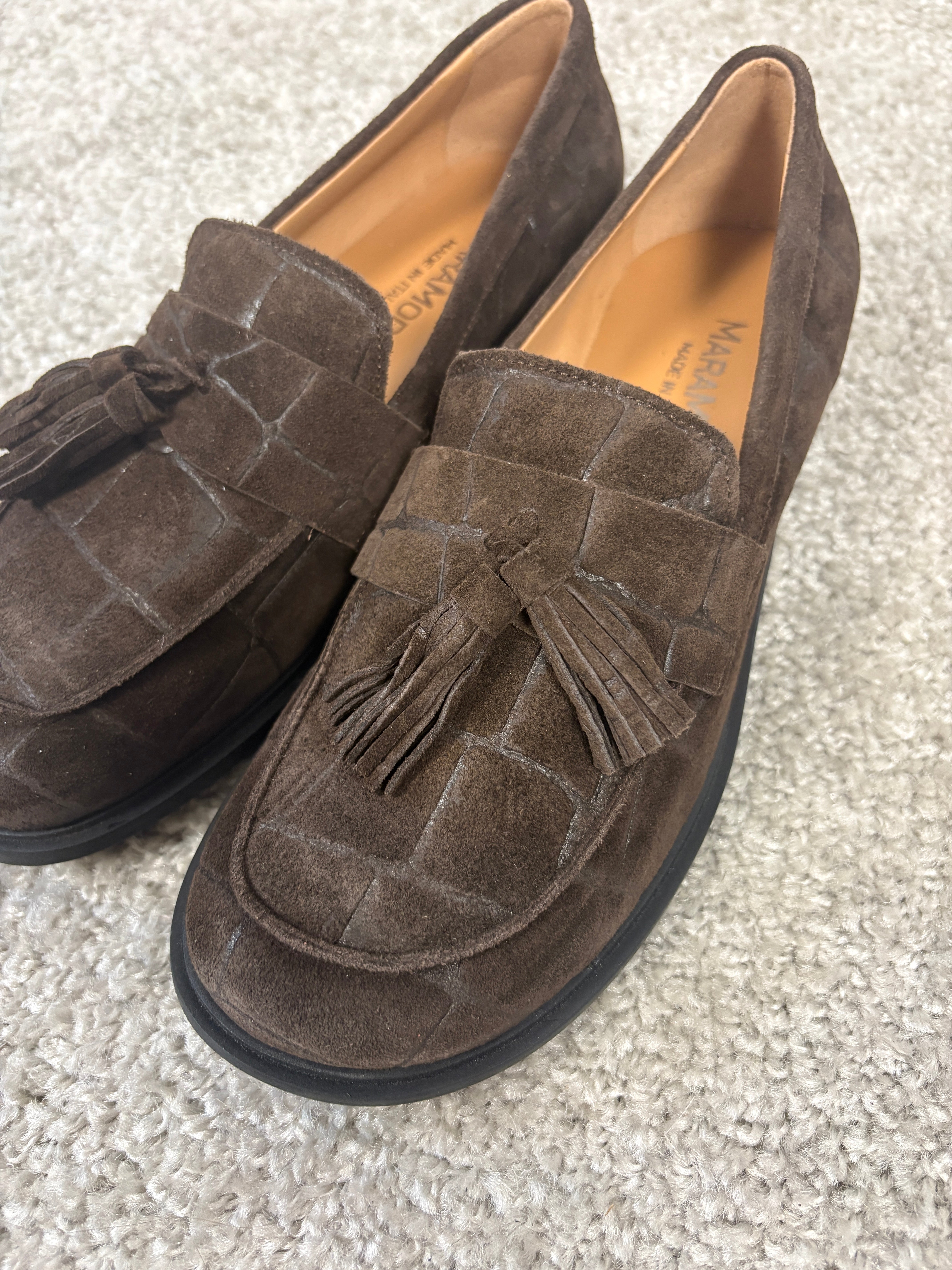 Mocassino barefoot in camoscio stampa cocco