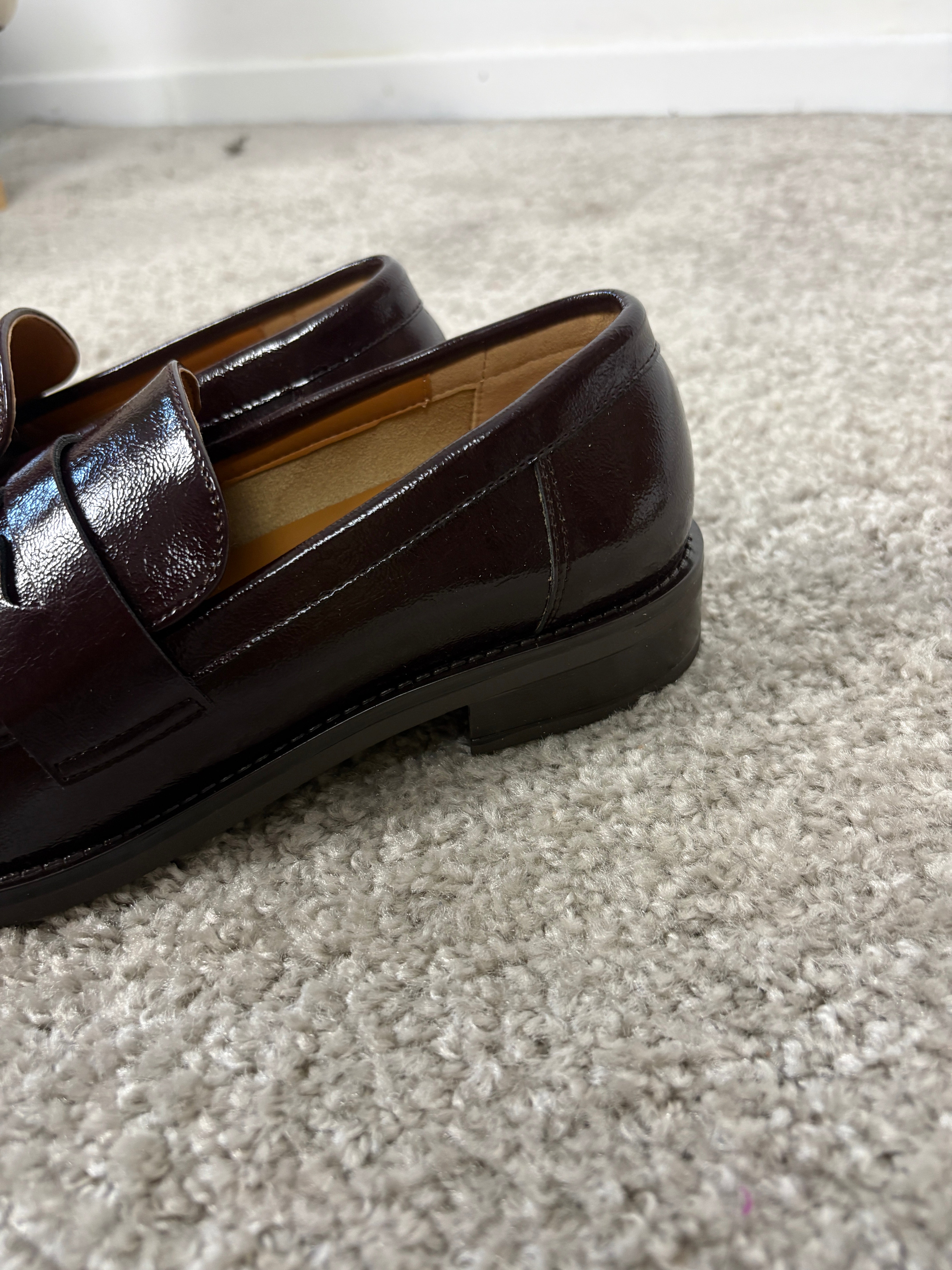 Mocassino barefoot mogano effetto vernice