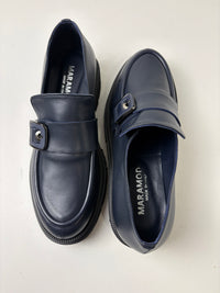 Mocassino Luna in pelle blu