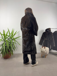 Montone lungo reversibile con cintura