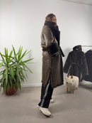 Montone lungo reversibile con cintura