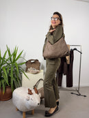 Pantalone in ecodainetto taglio jeans