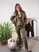 Pantalone in ecodainetto taglio jeans