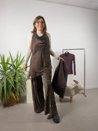 Pantalone con paillettes