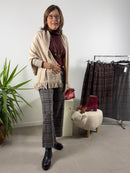 Pantalone a quadri a taglio lineare