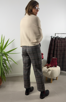 Pantalone a quadri a taglio lineare