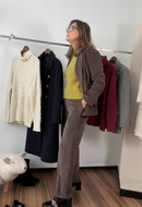 Pantalone in velluto a gamba dritta