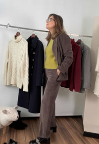 Pantalone in velluto a gamba dritta