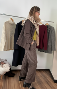 Pantalone in velluto a gamba dritta