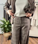 Pantalone check morbido sulla gamba
