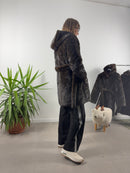 Pelliccia 3/4 con cappuccio