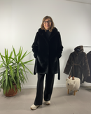 Pelliccia 3/4 con cappuccio