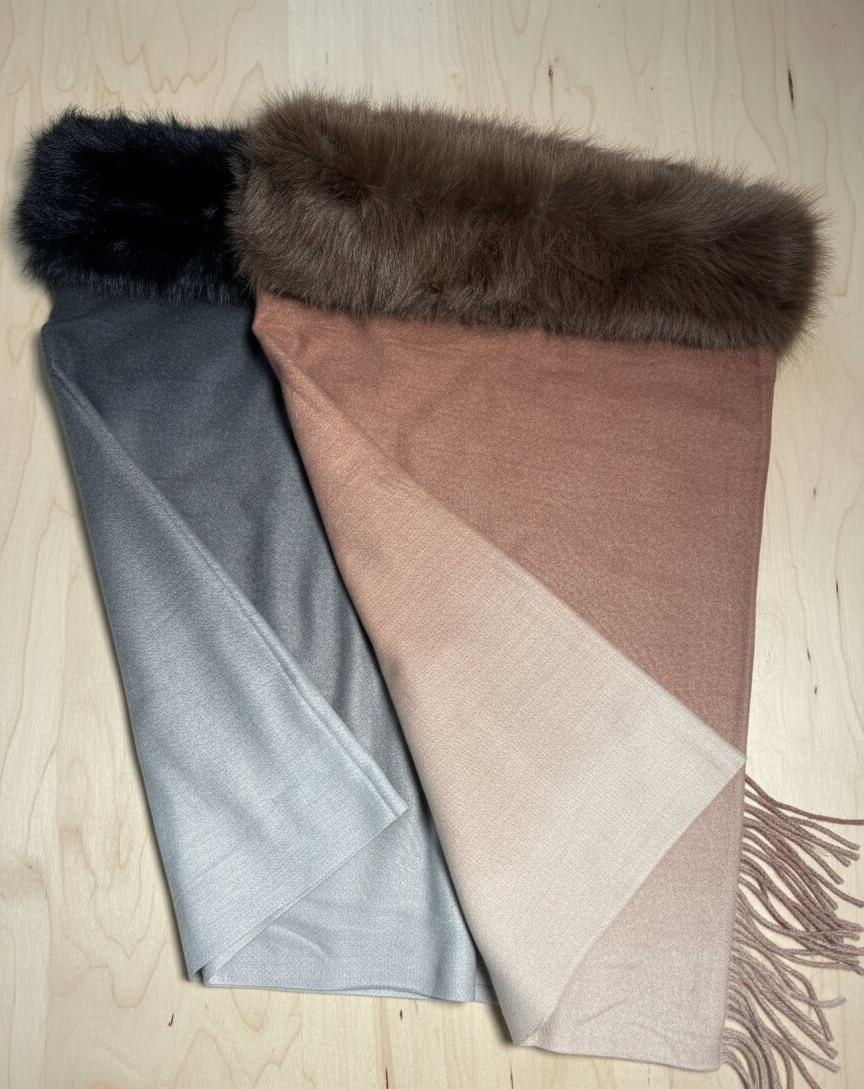 Sciarpa Gian Marco Venturi con dettaglio in pelliccia