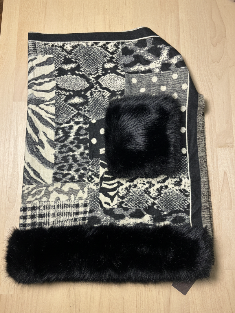 Sciarpa Gian Marco Venturi con dettaglio in pelliccia