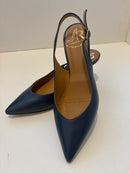 Slingback in nappa con tacco 7 cm