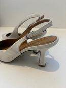 Slingback in nappa con tacco 7 cm