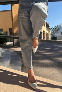 Slingback in nappa con tacco 7 cm