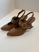Slingback in pelle cuba noce con fibbia