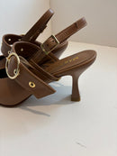 Slingback in pelle cuba noce con fibbia