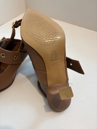 Slingback in pelle cuba noce con fibbia