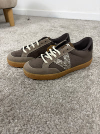 Sneaker Victoria Berlin Ciclista in velluto e camoscio con glitter