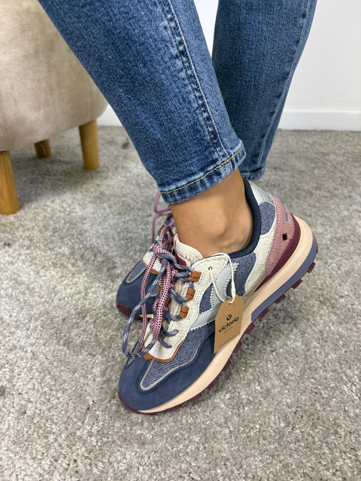 Sneaker Victoria Luna multicolore con suola dentellata