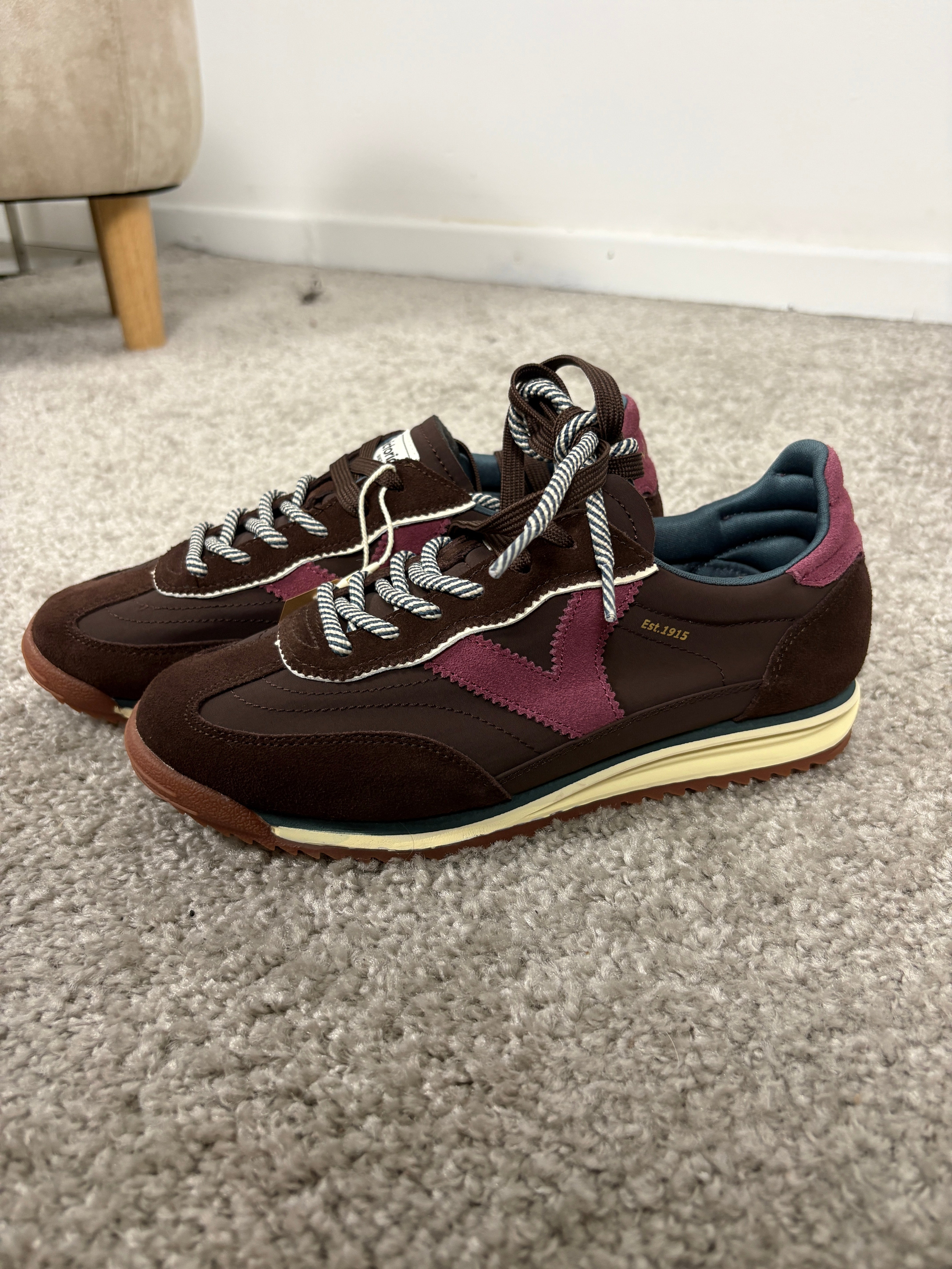 Sneaker Victoria Saturno nylon e camoscio con doppio laccio