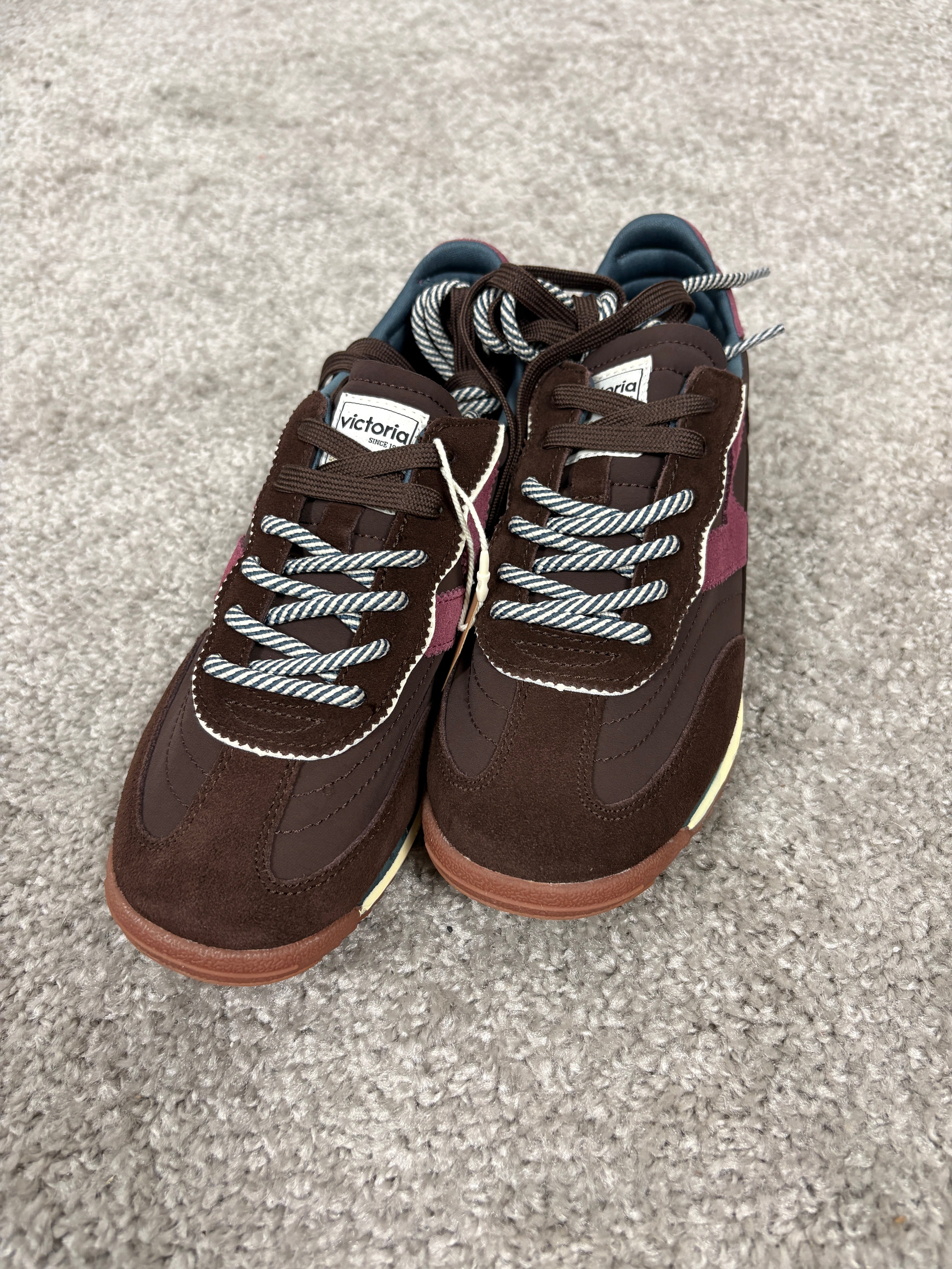 Sneaker Victoria Saturno nylon e camoscio con doppio laccio