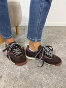 Sneaker Victoria Saturno nylon e camoscio con doppio laccio