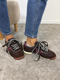 Sneaker Victoria Saturno nylon e camoscio con doppio laccio