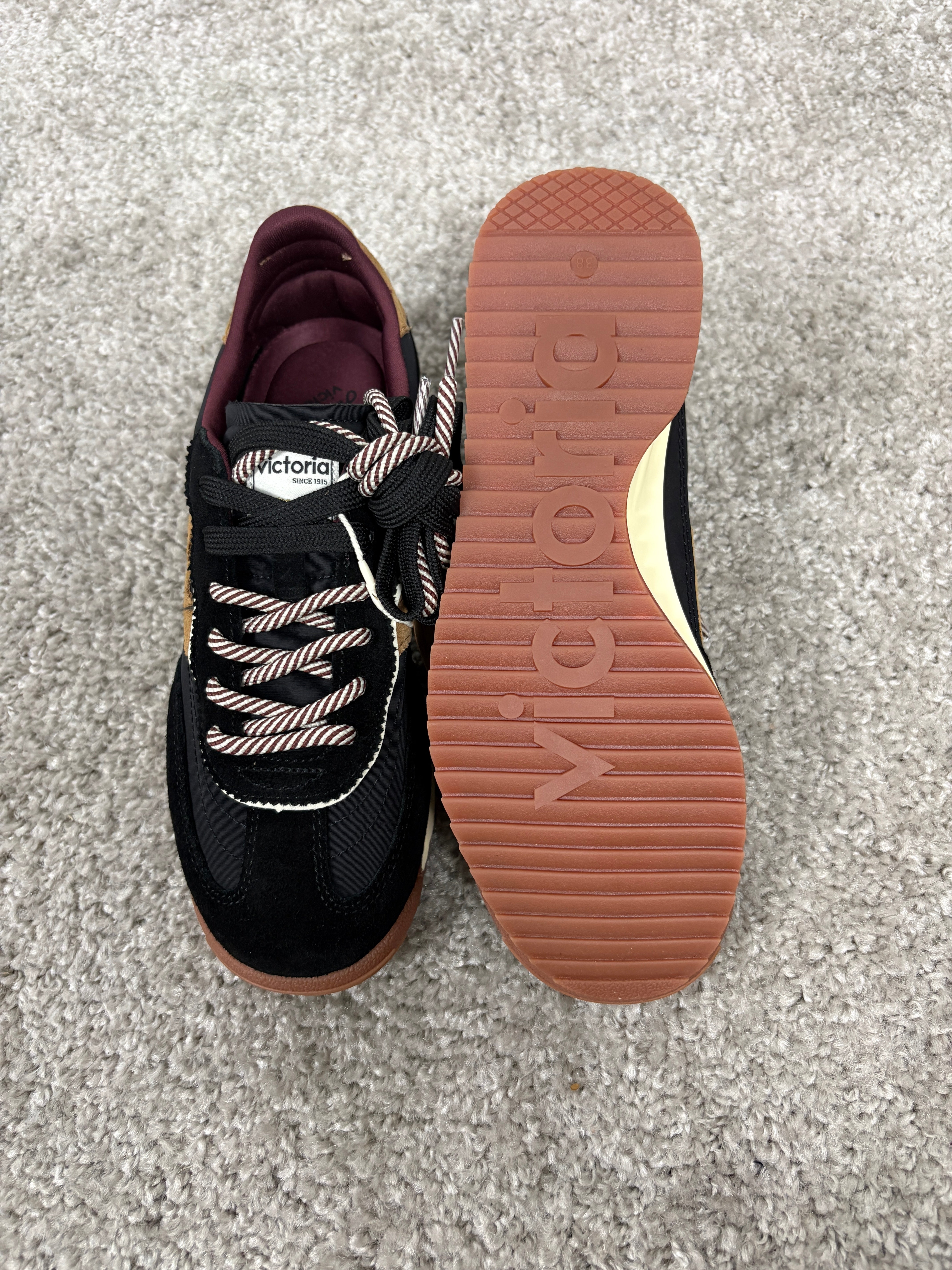 Sneaker Victoria Saturno nylon e camoscio con doppio laccio