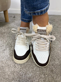 Sneaker Victoria Seul effetto pelle e camoscio con dettaglio animalier