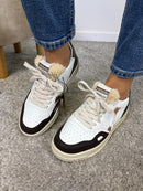Sneaker Victoria Seul effetto pelle e camoscio con dettaglio animalier