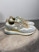 Sneaker Victoria LUNA in nylon e camoscio con suola dentellata