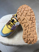 Kamsa multicolor fabric and real suede trail sneakers