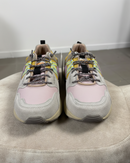 Kamsa multicolor fabric and real suede trail sneakers