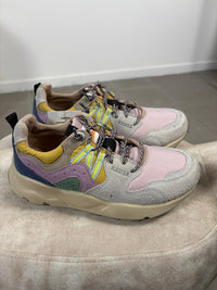 Kamsa multicolor fabric and real suede trail sneakers