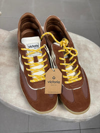 Sneaker Victoria SATURNO in nylon e camoscio colore terra