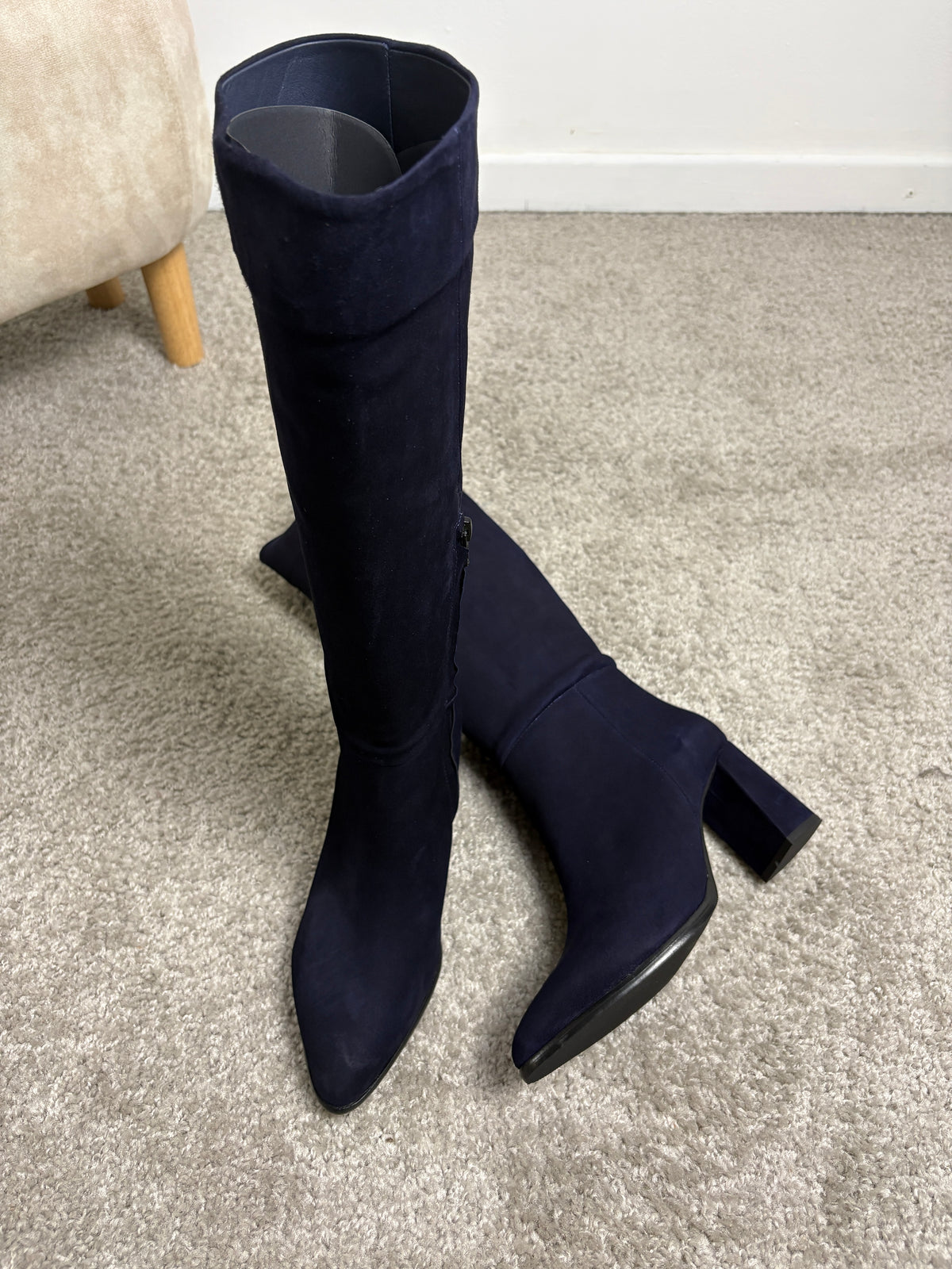 Stivale L’Amour by Albano in camoscio blu