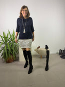 Stivale Greta overknee in camoscio nero